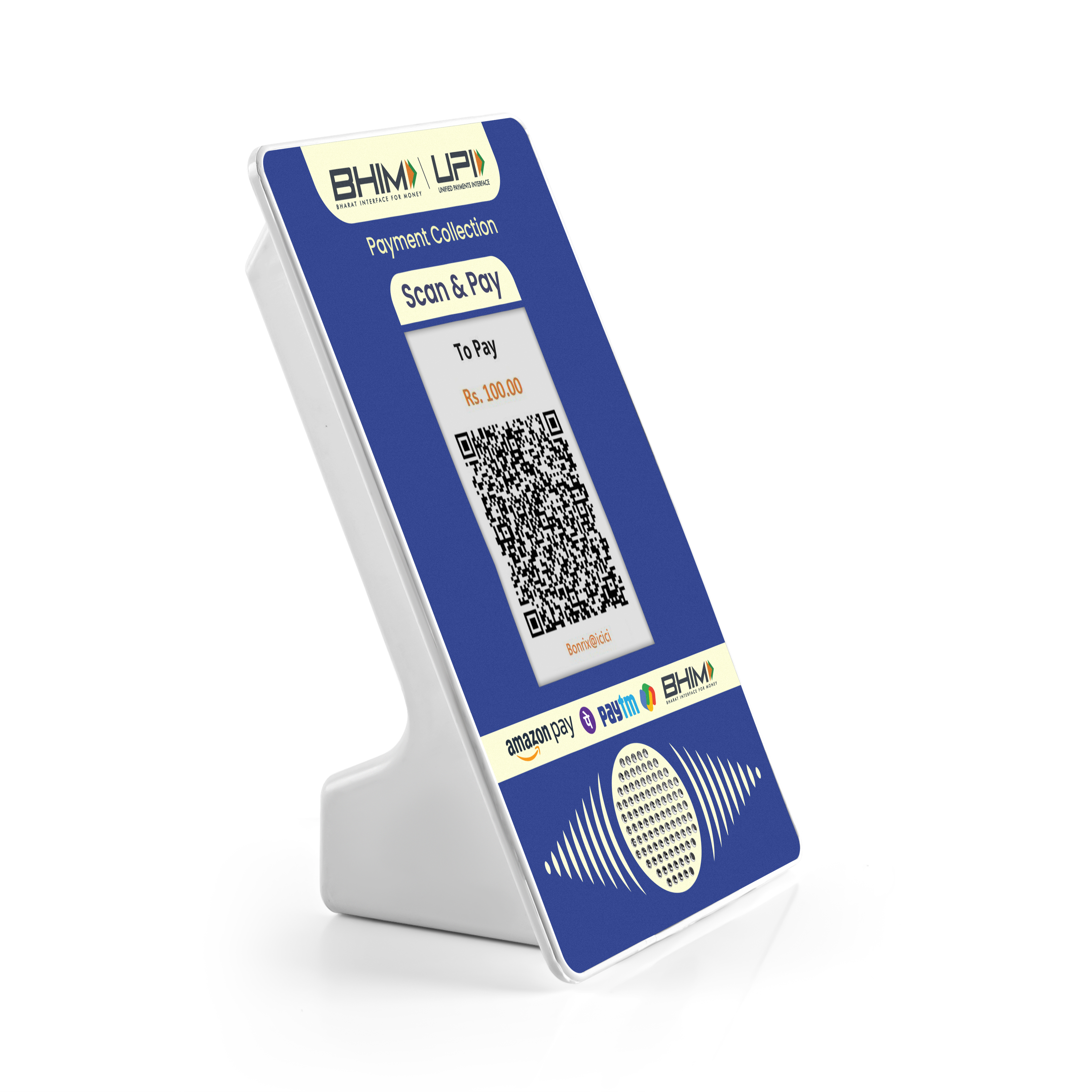 Digital QR - Digital Signage Payment Soundbox + Dynamic QR Display(DQR-222)